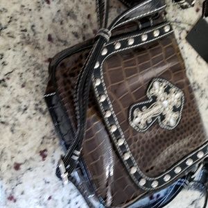 Western  cross crossbody handbag purse